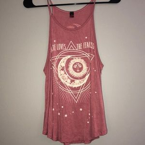 Pink Graphic Tank Top